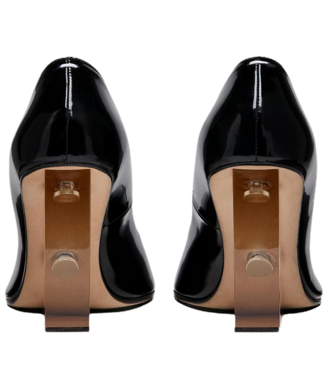 MAISON MARGIELA Черные кожаные туфли, фото 4