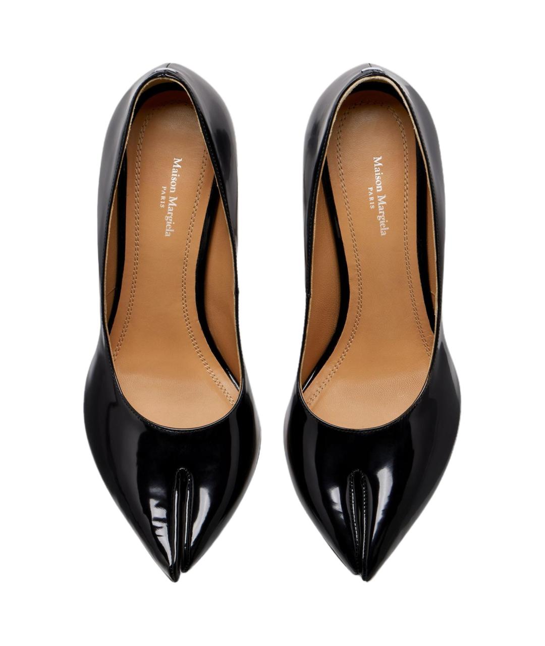 MAISON MARGIELA Черные кожаные туфли, фото 3