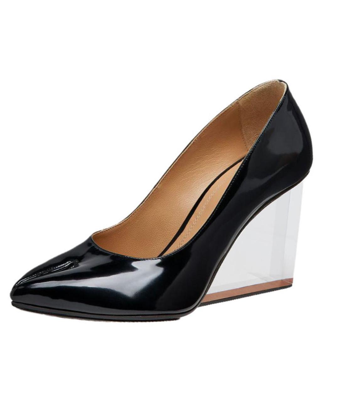 MAISON MARGIELA Черные кожаные туфли, фото 2