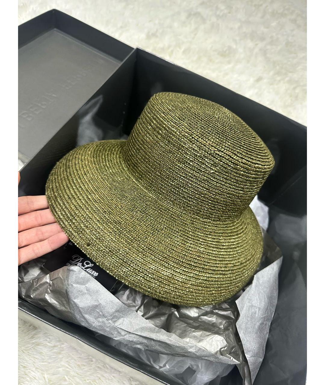 ALBERTA FERRETTI Зеленая соломенная панама, фото 5