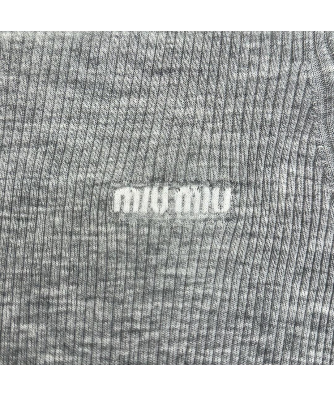 MIU MIU Серый кашемировый джемпер / свитер, фото 3