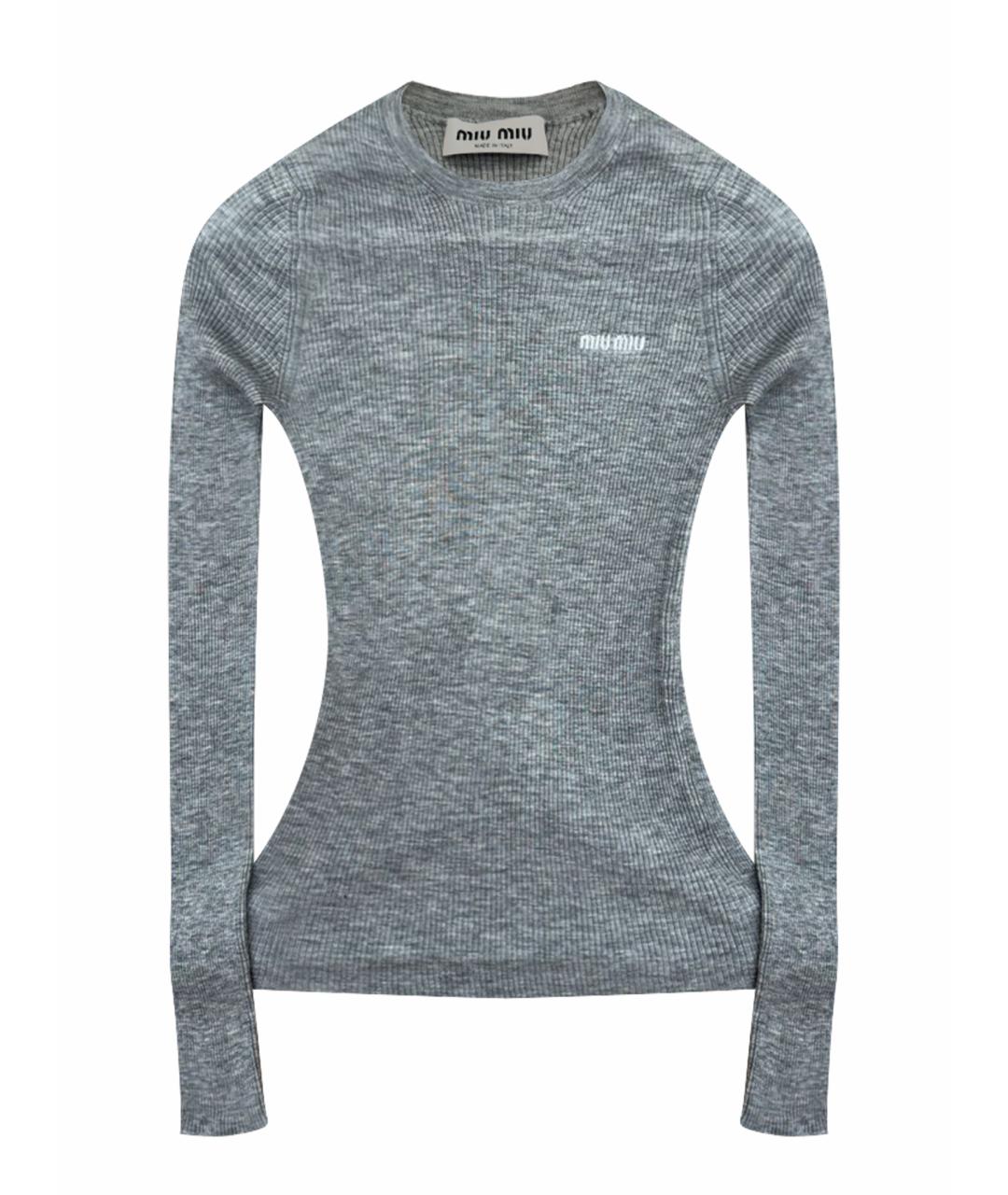 MIU MIU Серый кашемировый джемпер / свитер, фото 1