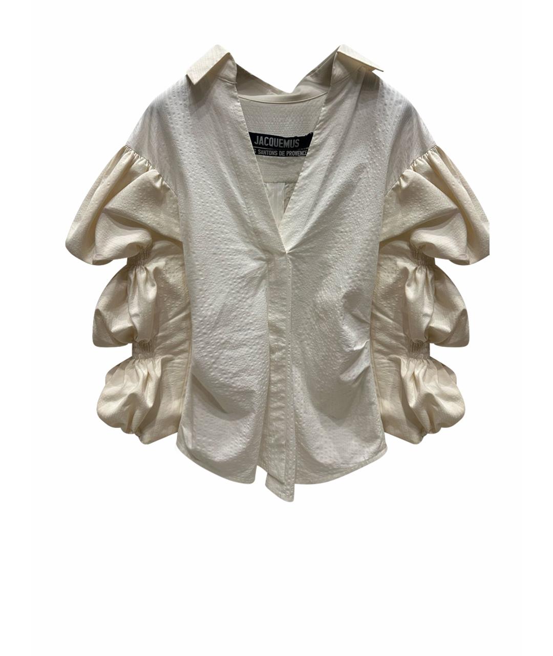 JACQUEMUS Бежевая хлопковая рубашка, фото 1