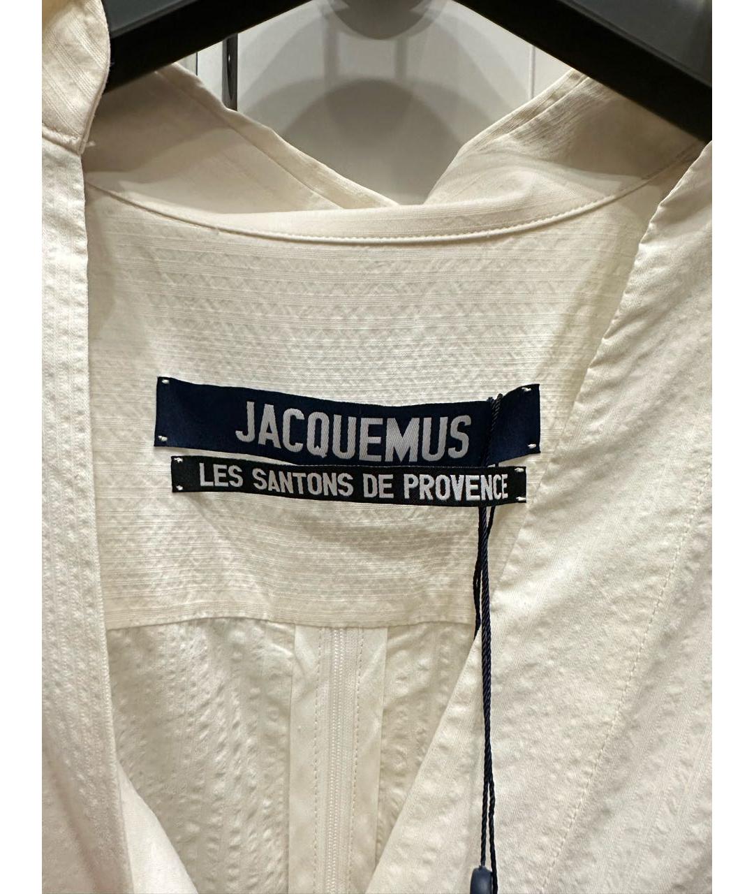 JACQUEMUS Бежевая хлопковая рубашка, фото 4