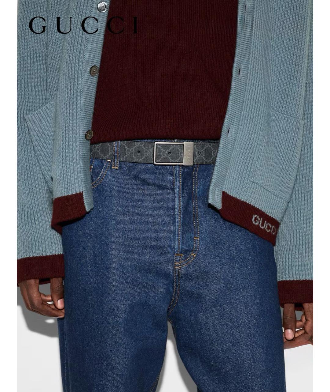 GUCCI Черный ремень, фото 8