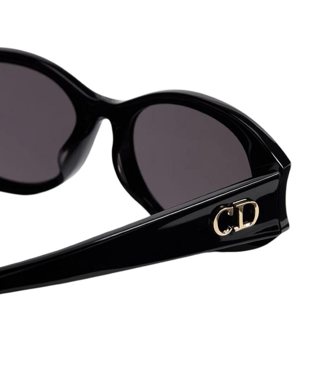 CHRISTIAN DIOR Черные пластиковые солнцезащитные очки, фото 3