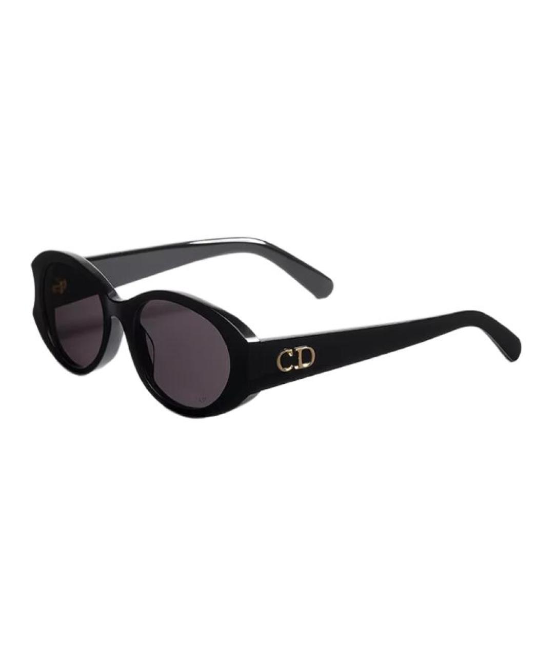 CHRISTIAN DIOR Черные пластиковые солнцезащитные очки, фото 1
