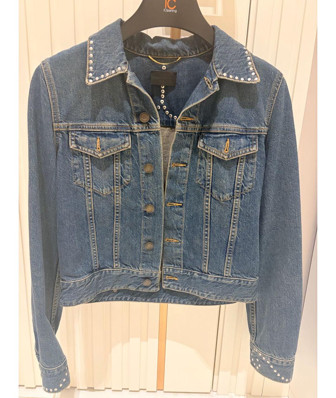 SAINT LAURENT Синяя хлопковая куртка, фото 5