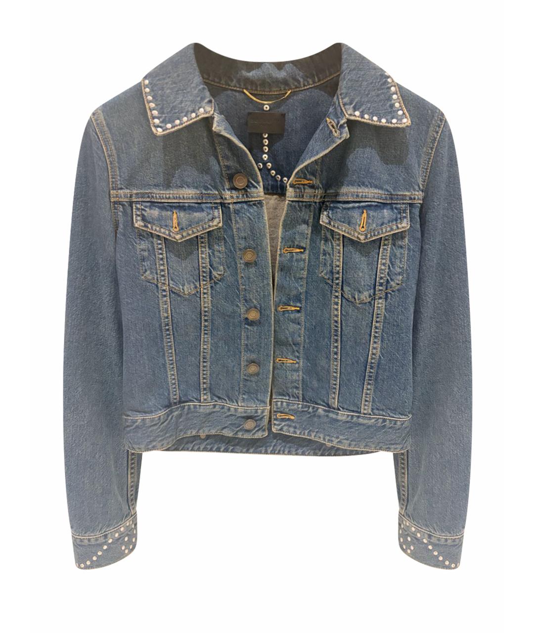 SAINT LAURENT Синяя хлопковая куртка, фото 1