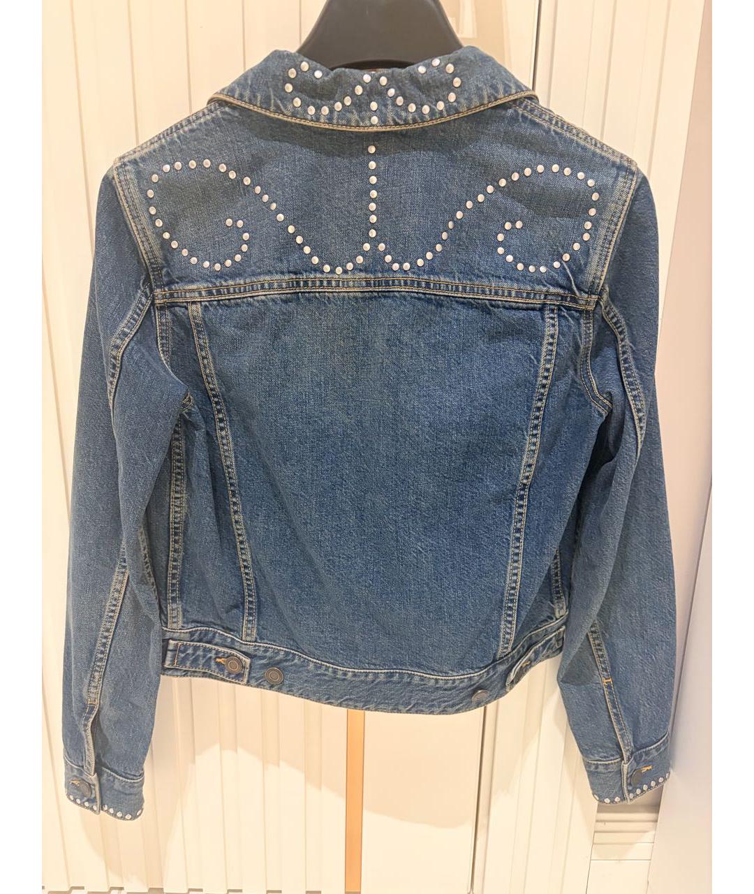 SAINT LAURENT Синяя хлопковая куртка, фото 2