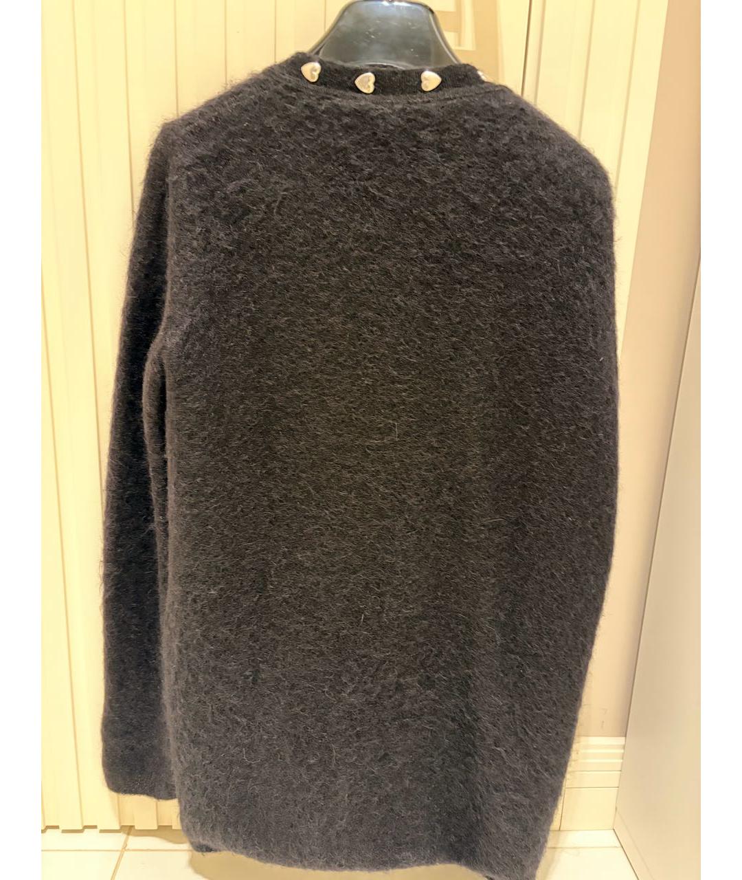 SAINT LAURENT Черный шерстяной кардиган, фото 2