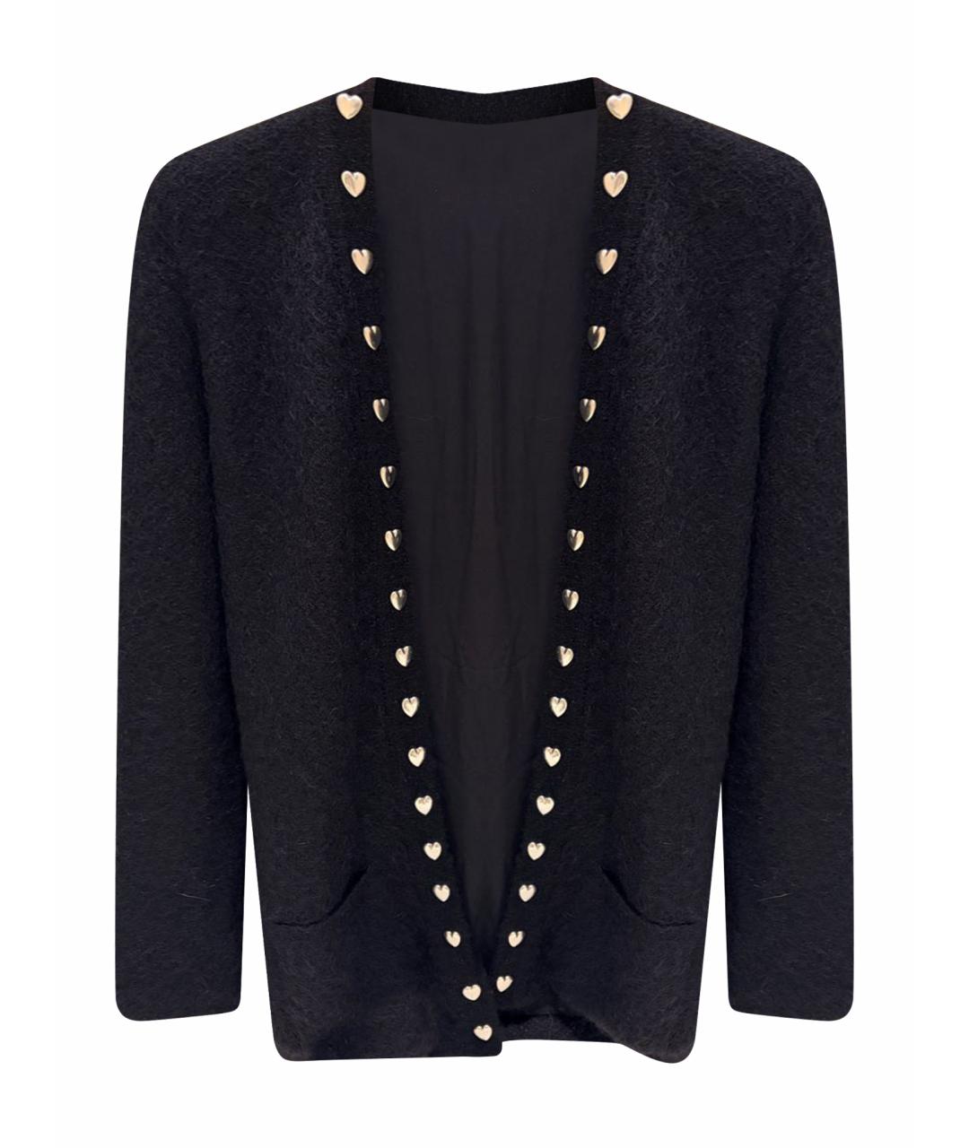 SAINT LAURENT Черный шерстяной кардиган, фото 1