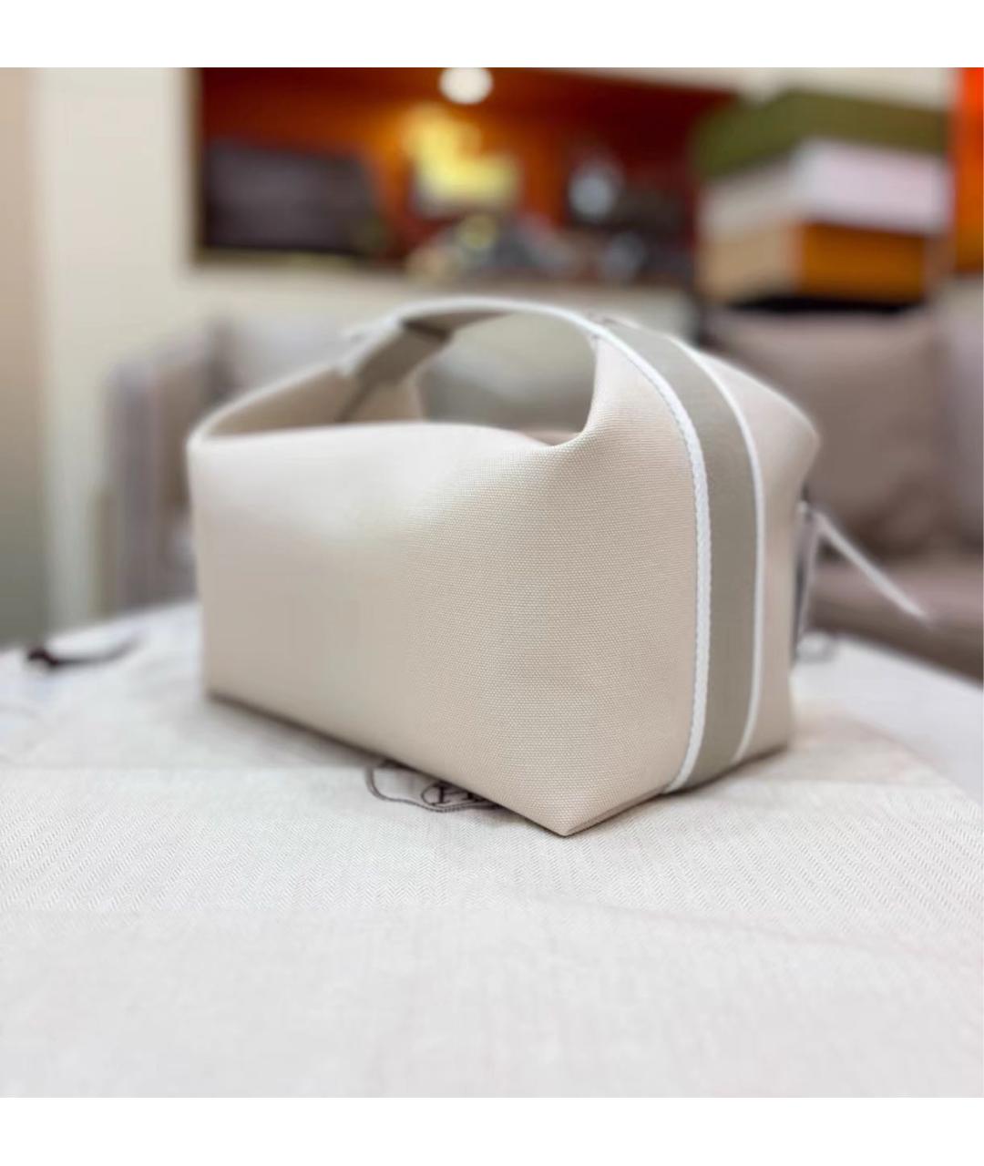 HERMES Бежевая косметичка, фото 5