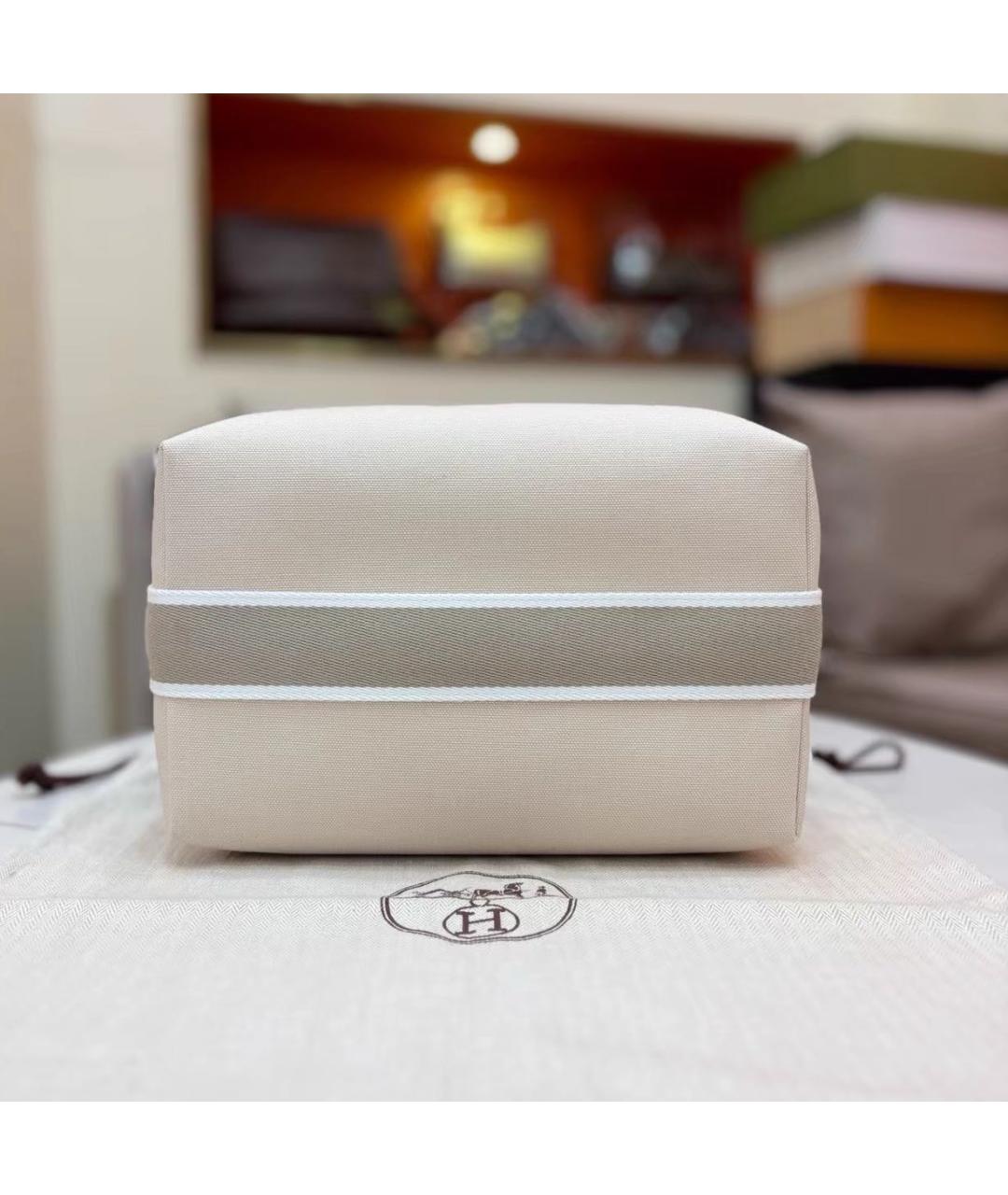 HERMES Бежевая косметичка, фото 6