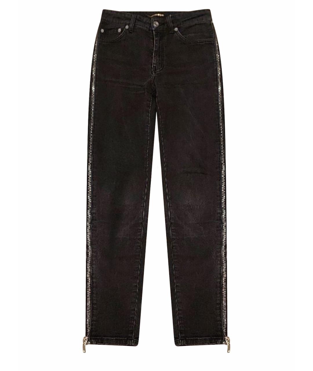 SAINT LAURENT Черные хлопковые джинсы слим, фото 1