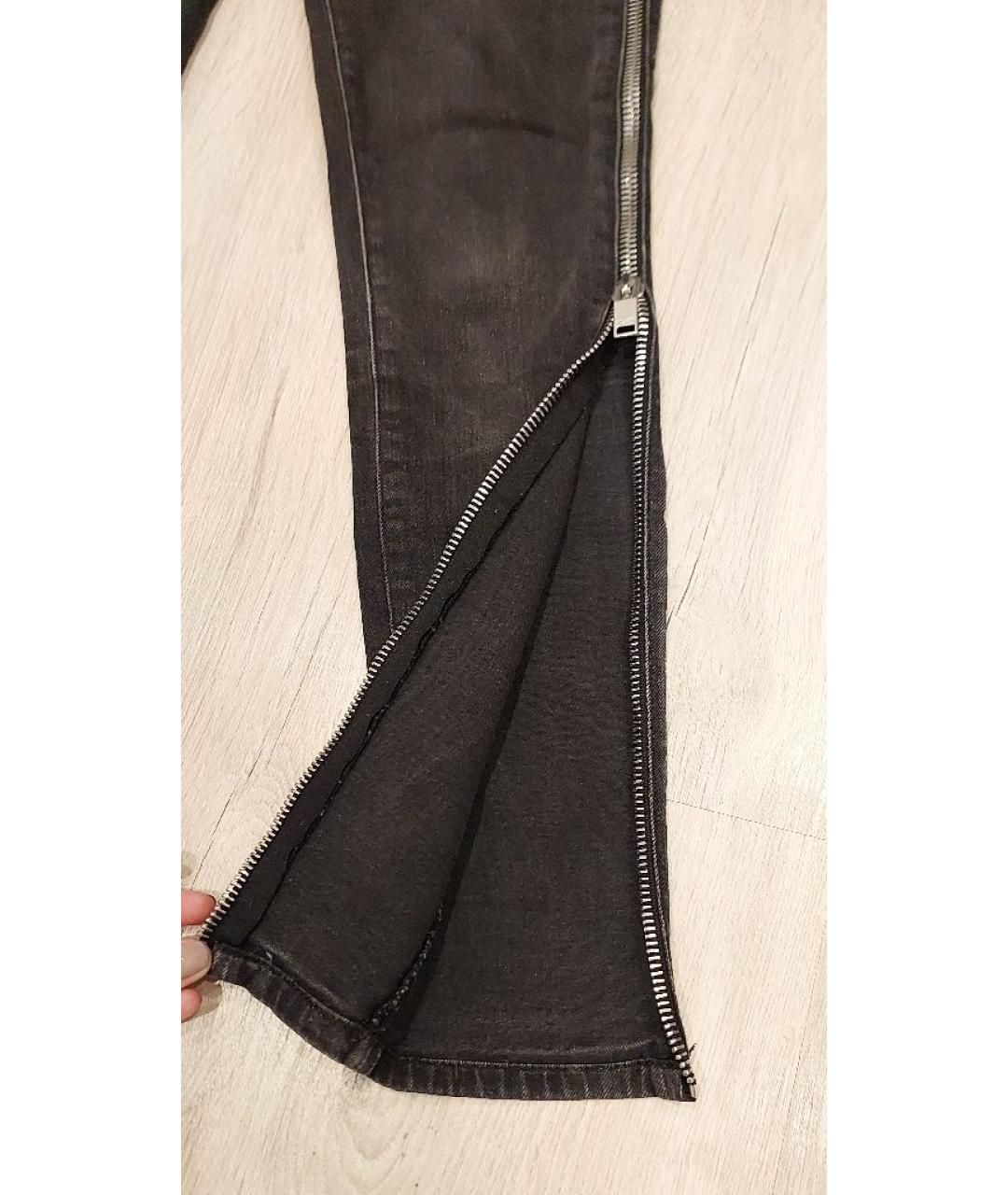 SAINT LAURENT Черные хлопковые джинсы слим, фото 4