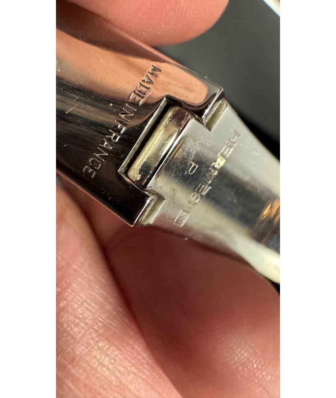 HERMES Розовый металлический браслет, фото 5