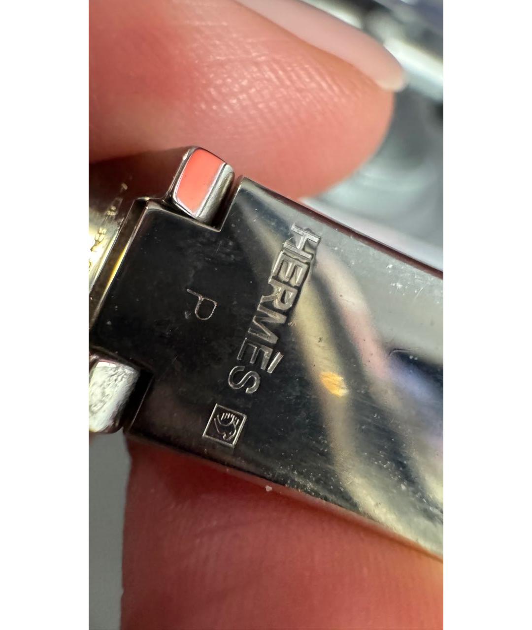 HERMES Розовый металлический браслет, фото 4