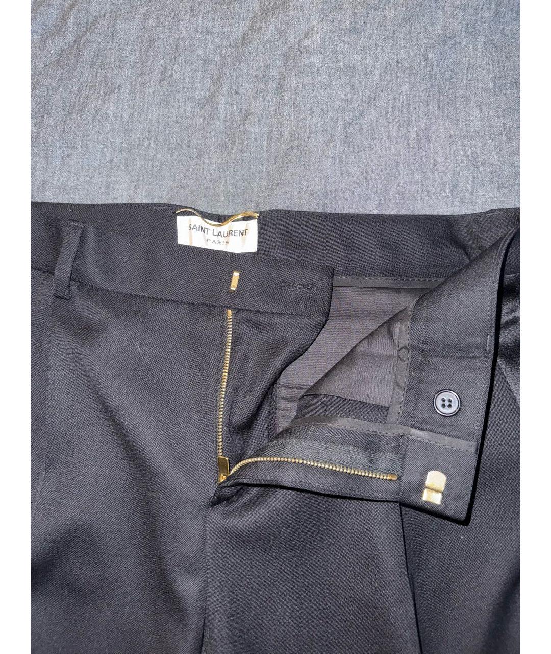 SAINT LAURENT Черные шерстяные шорты, фото 3