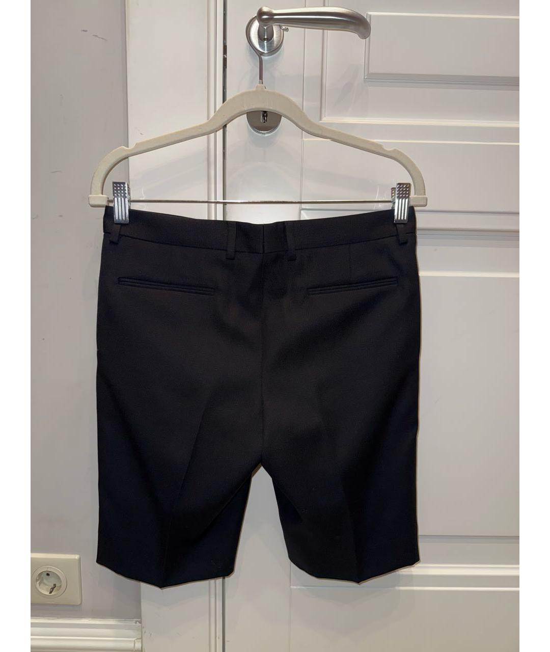 SAINT LAURENT Черные шерстяные шорты, фото 2