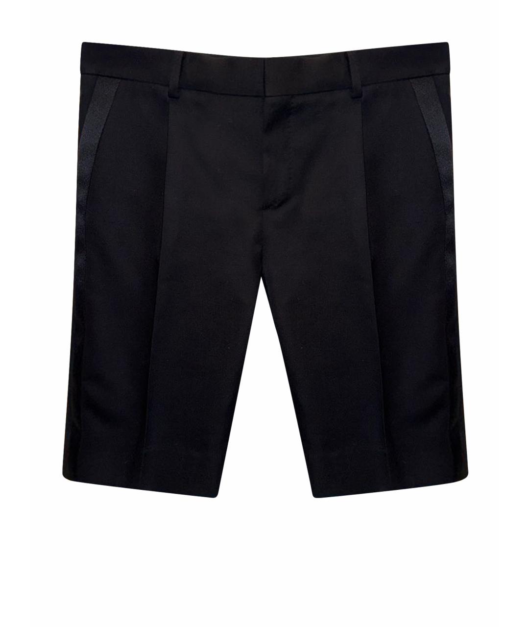 SAINT LAURENT Черные шерстяные шорты, фото 1