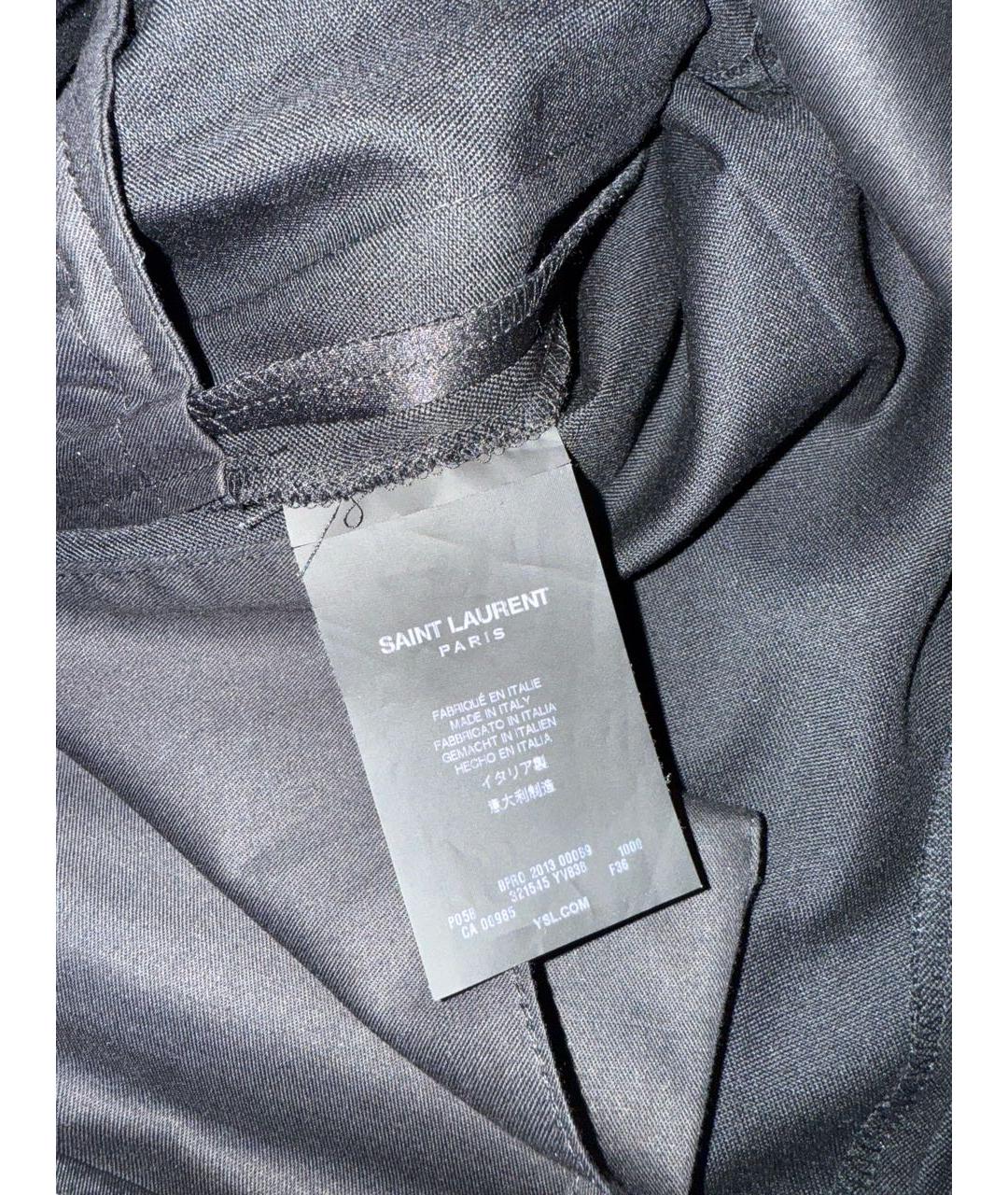 SAINT LAURENT Черные шерстяные шорты, фото 4