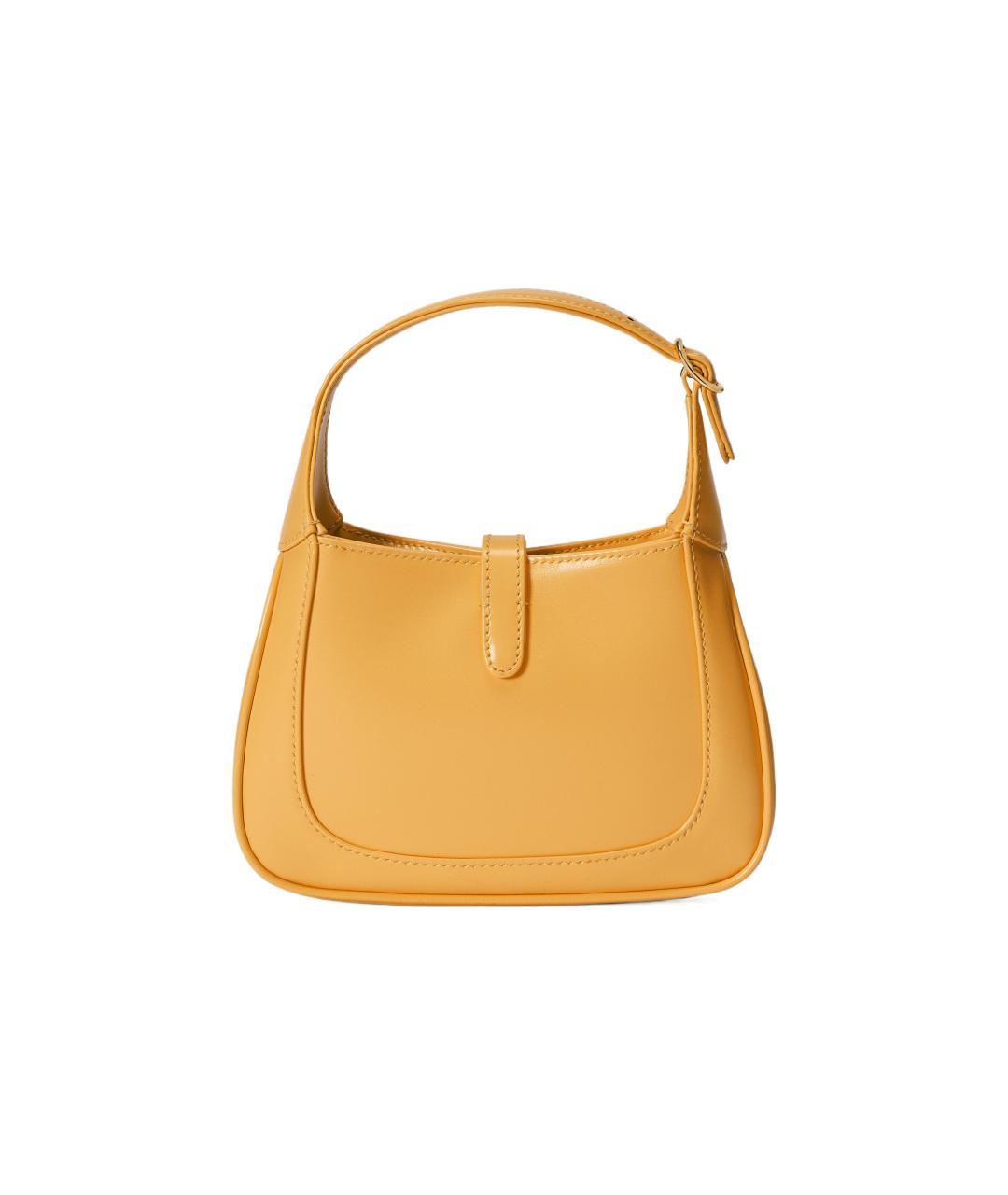 GUCCI Желтая кожаная сумка через плечо, фото 5