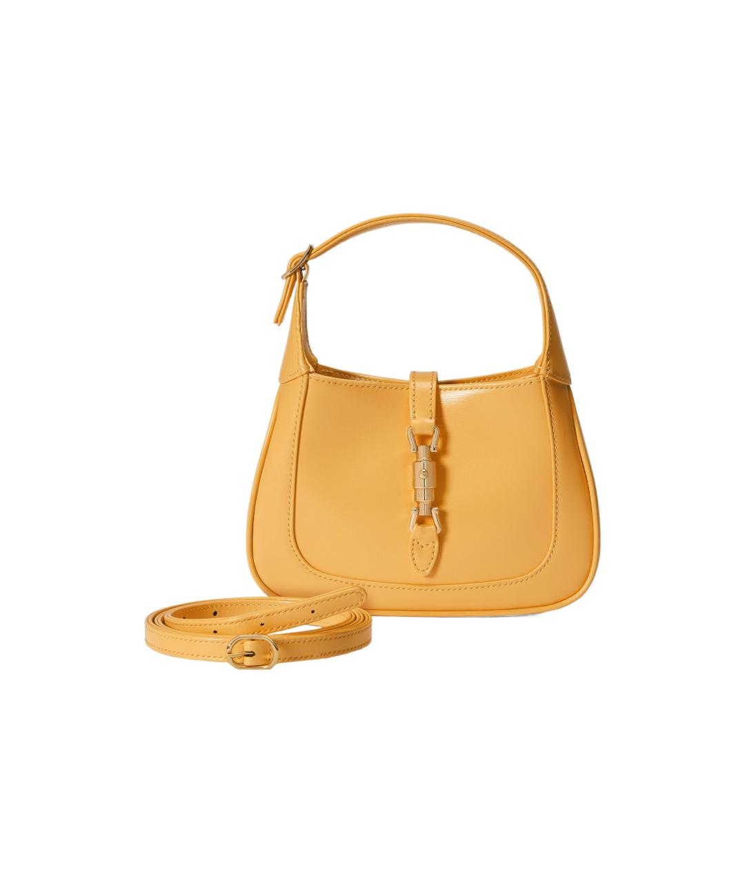 GUCCI Желтая кожаная сумка через плечо, фото 2