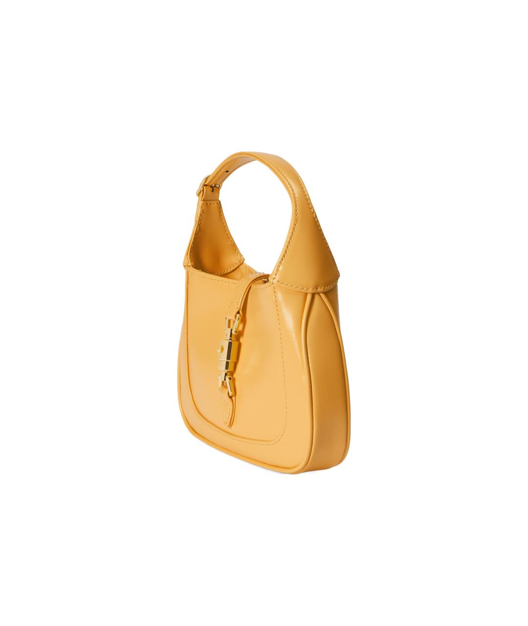 GUCCI Желтая кожаная сумка через плечо, фото 3