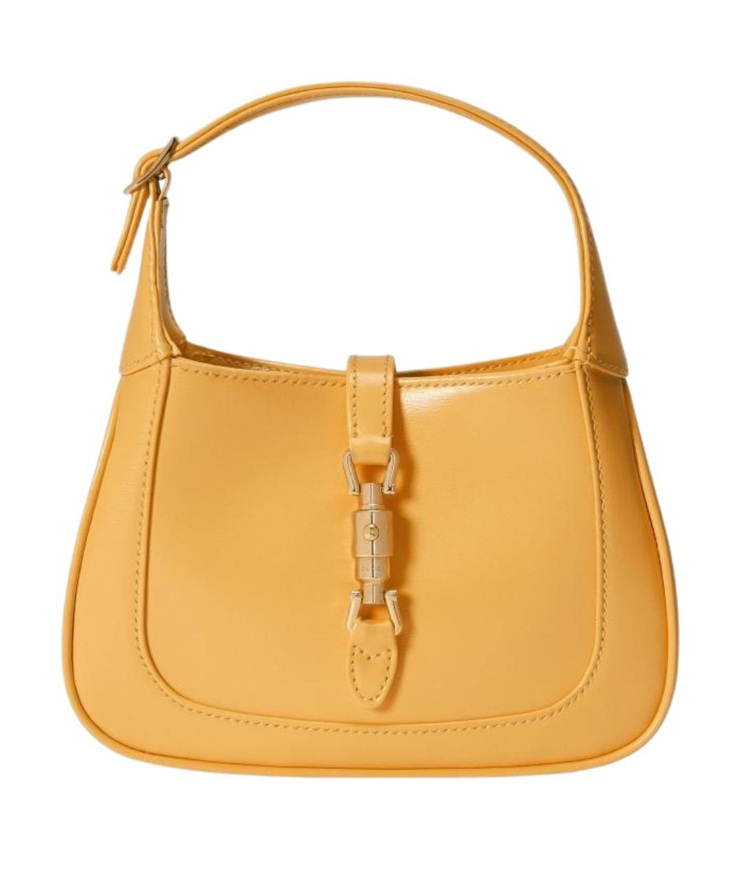 GUCCI Желтая кожаная сумка через плечо, фото 1