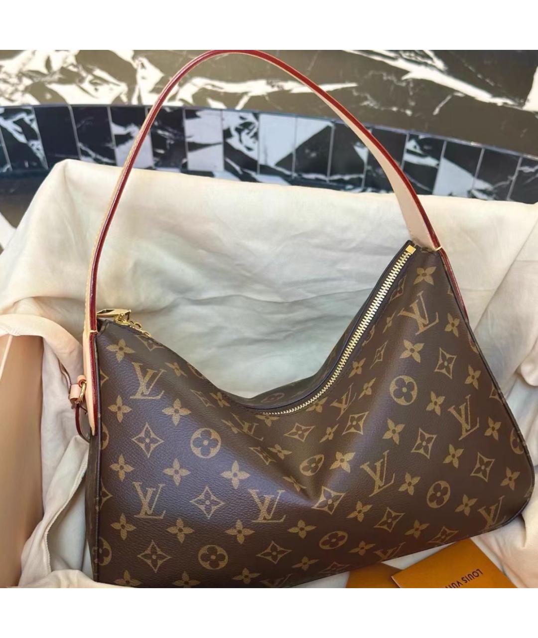 LOUIS VUITTON Коричневая сумка тоут, фото 3
