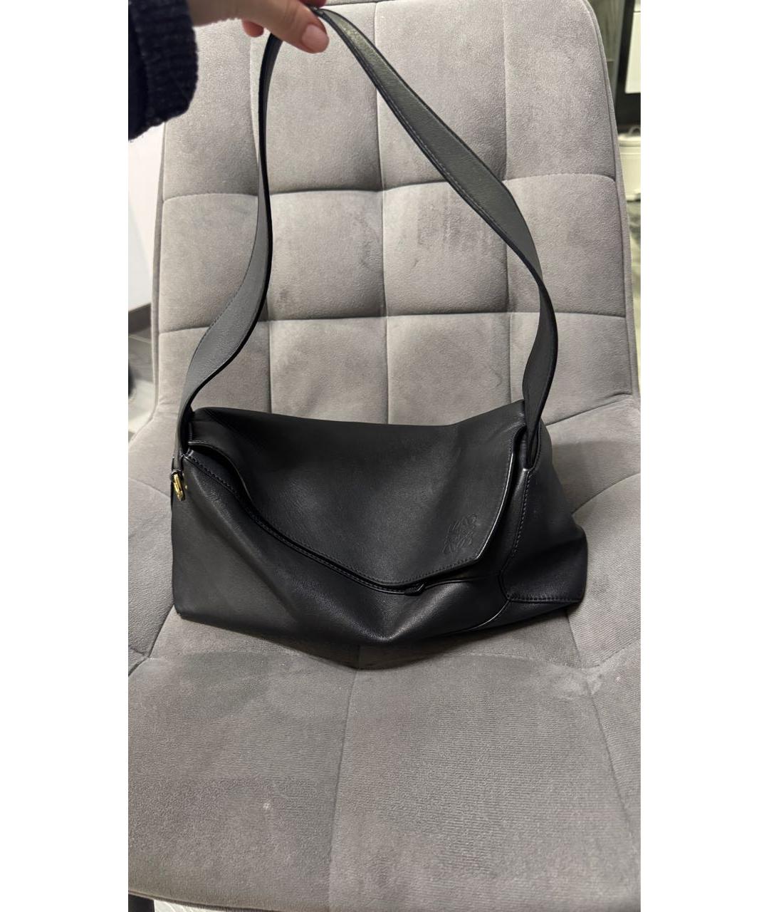 LOEWE Черная кожаная сумка через плечо, фото 2
