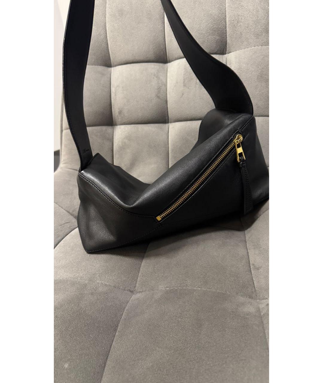 LOEWE Черная кожаная сумка через плечо, фото 3