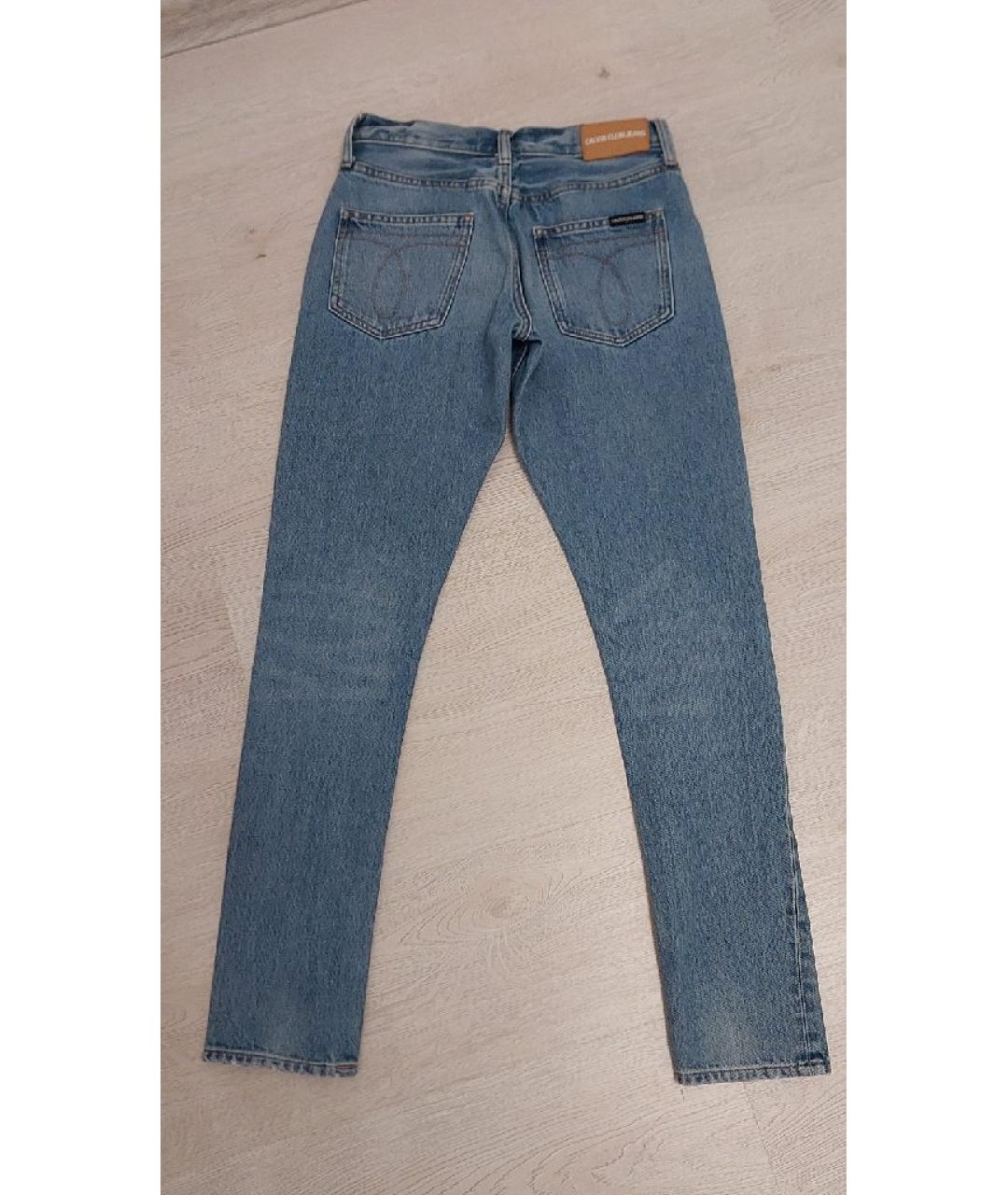 JUST CAVALLI Голубые хлопковые джинсы слим, фото 5