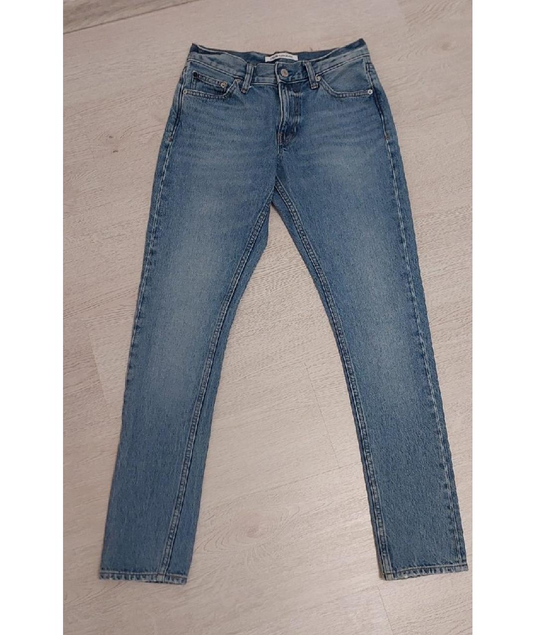 JUST CAVALLI Голубые хлопковые джинсы слим, фото 9