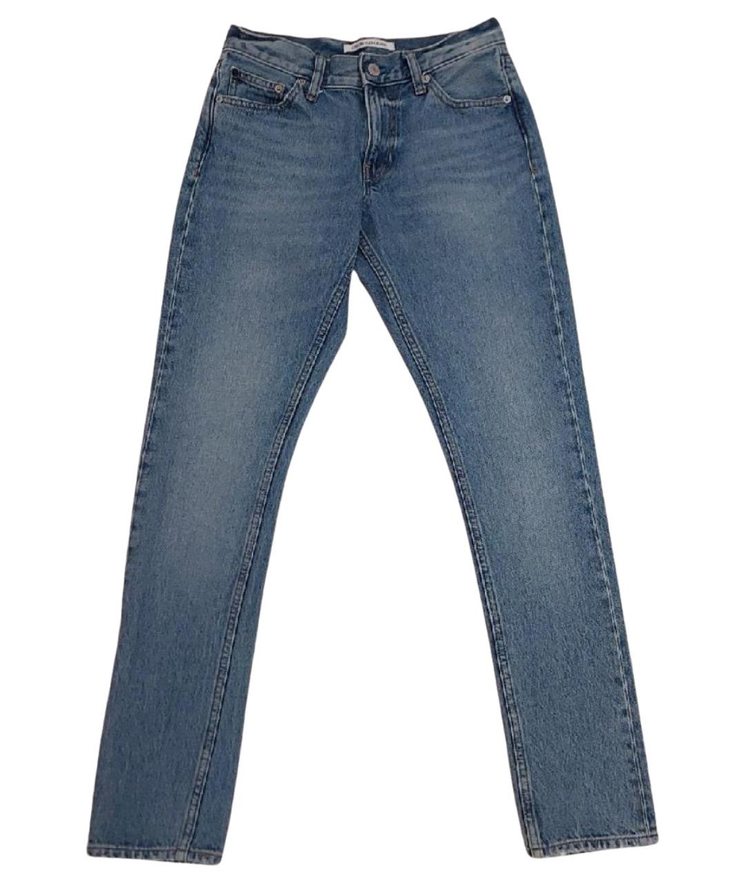 JUST CAVALLI Голубые хлопковые джинсы слим, фото 1