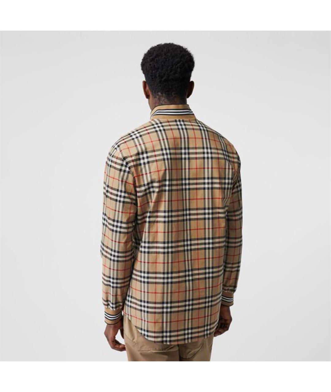 BURBERRY Бежевая хлопковая кэжуал рубашка, фото 3