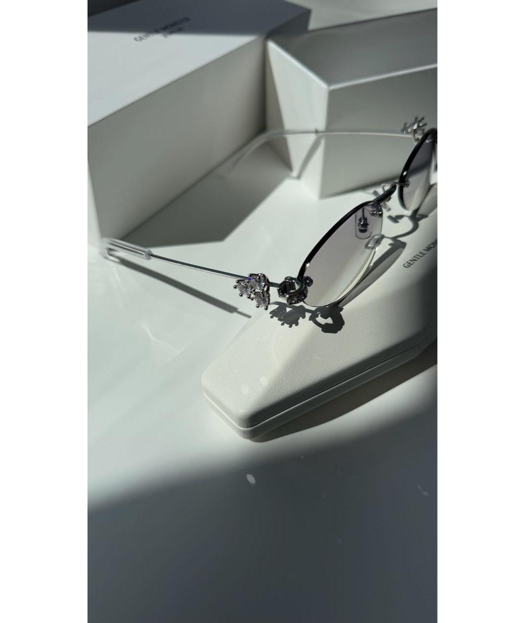 GENTLE MONSTER Серебряные металлические солнцезащитные очки, фото 2