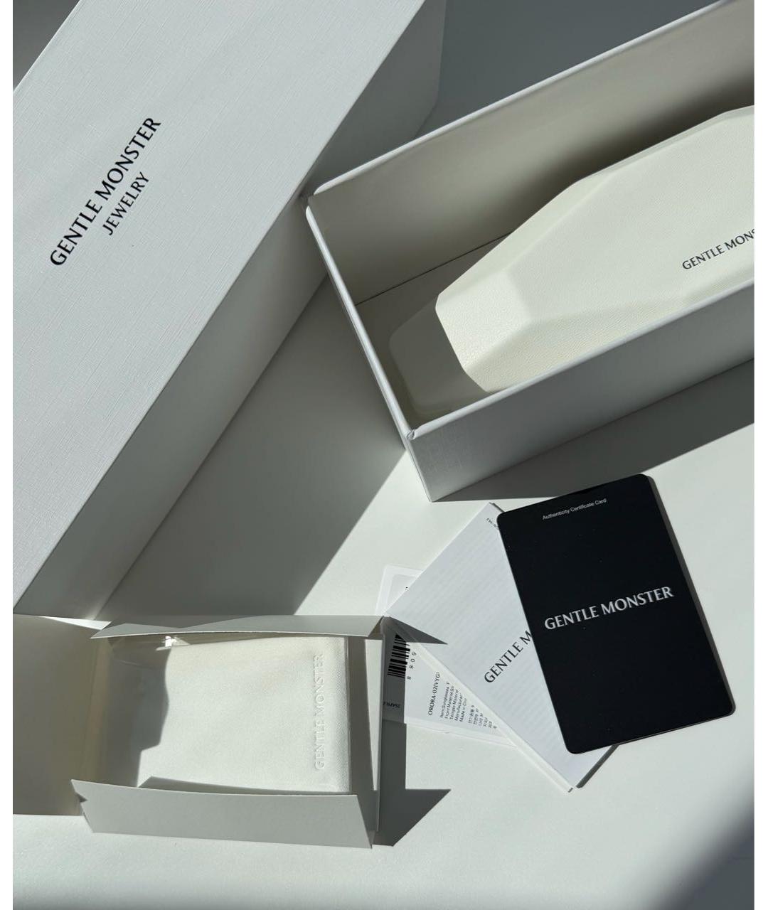 GENTLE MONSTER Серебряные металлические солнцезащитные очки, фото 6