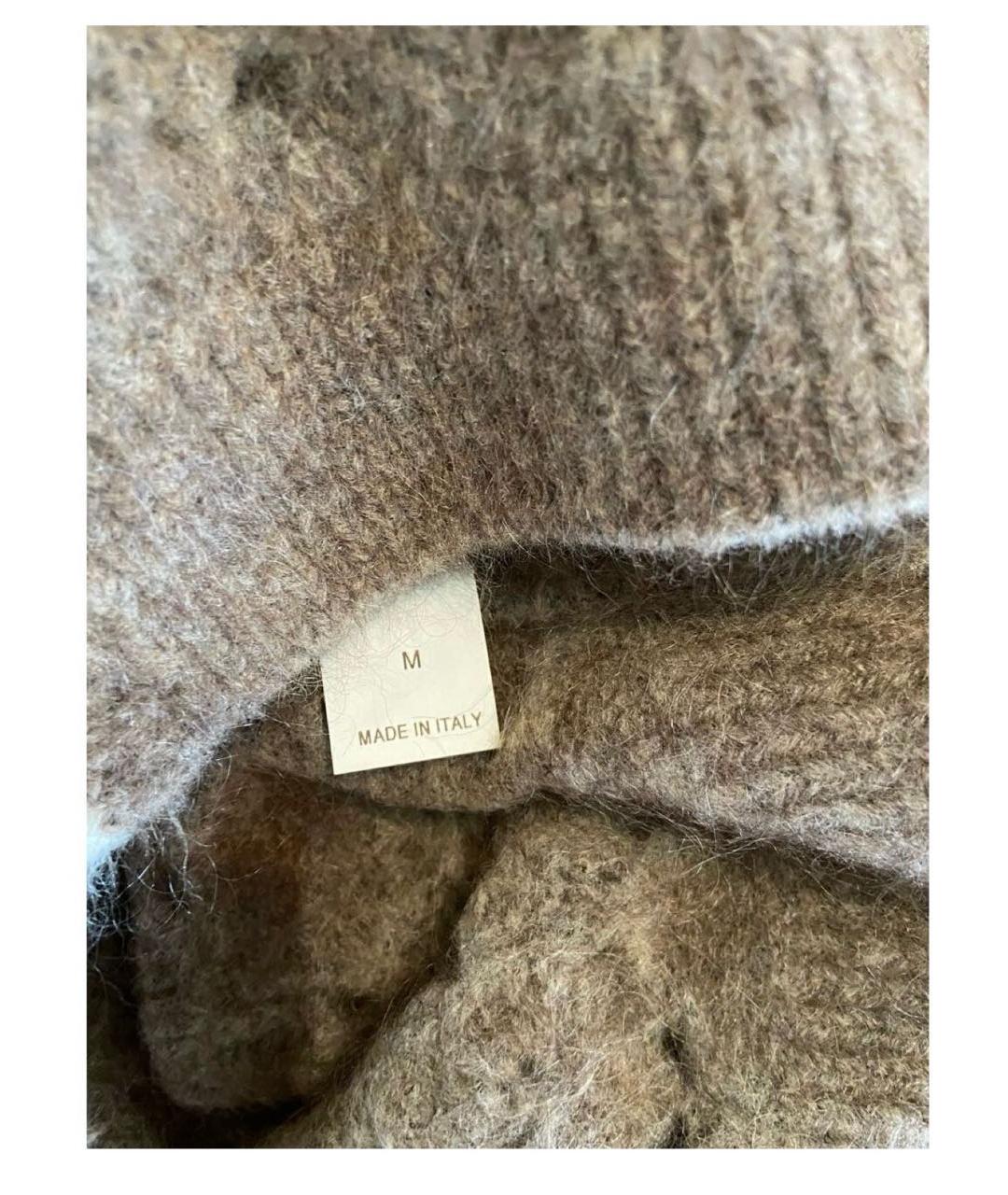 BRUNELLO CUCINELLI Коричневый шерстяной кардиган, фото 4