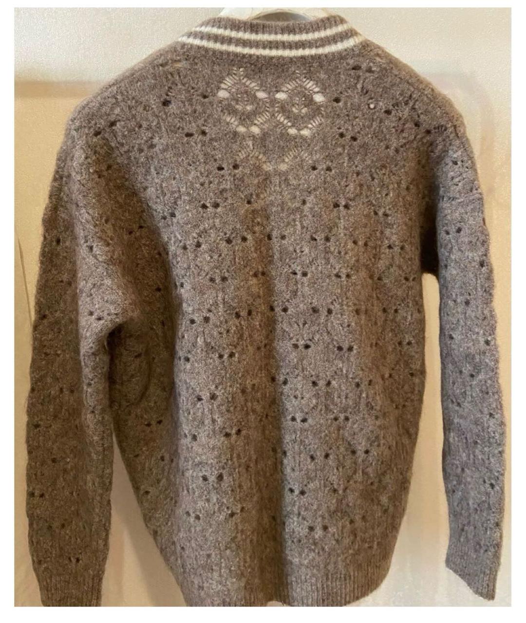 BRUNELLO CUCINELLI Коричневый шерстяной кардиган, фото 3