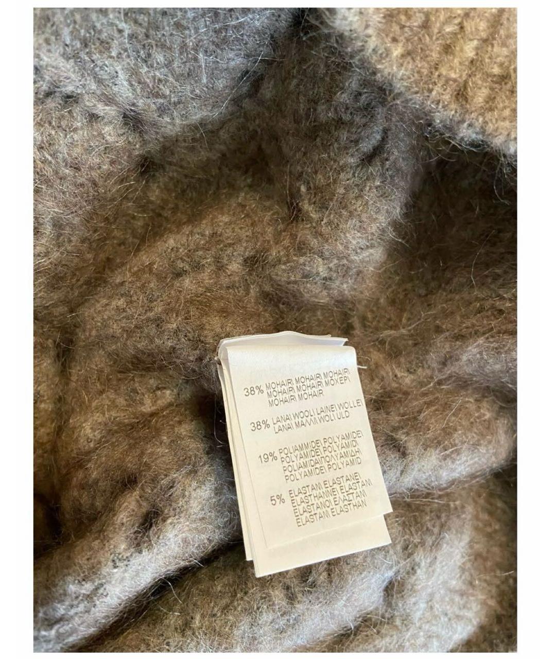 BRUNELLO CUCINELLI Коричневый шерстяной кардиган, фото 5