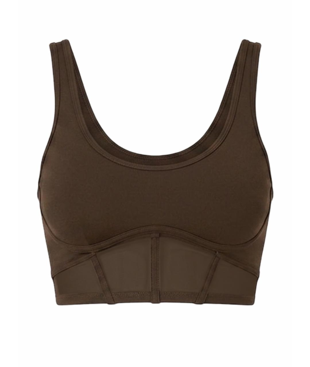 ALO YOGA Коричневая майка, фото 1