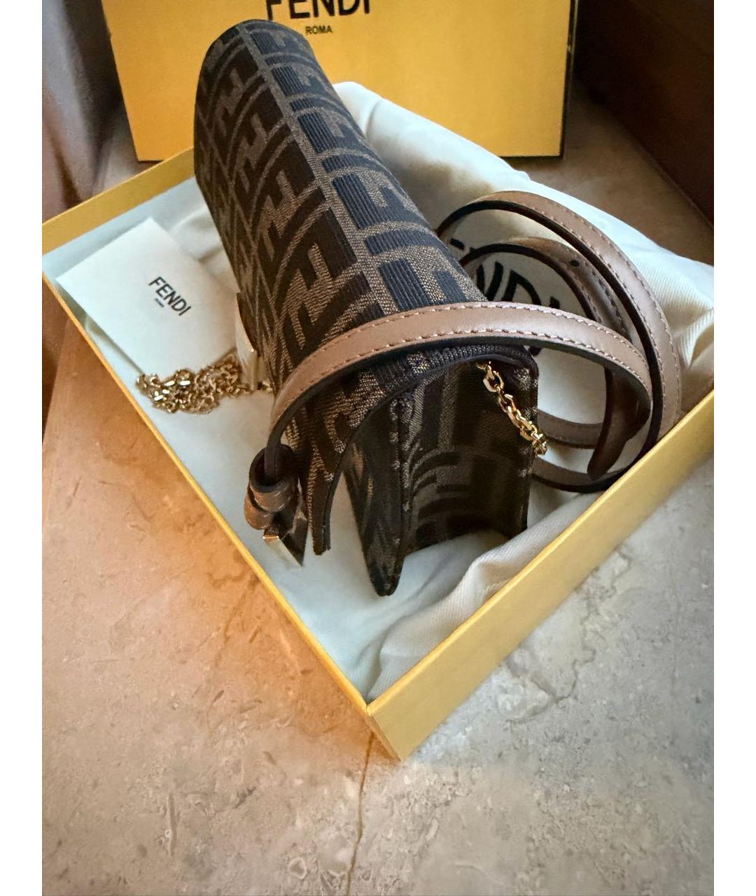 FENDI Коричневая сумка через плечо, фото 7