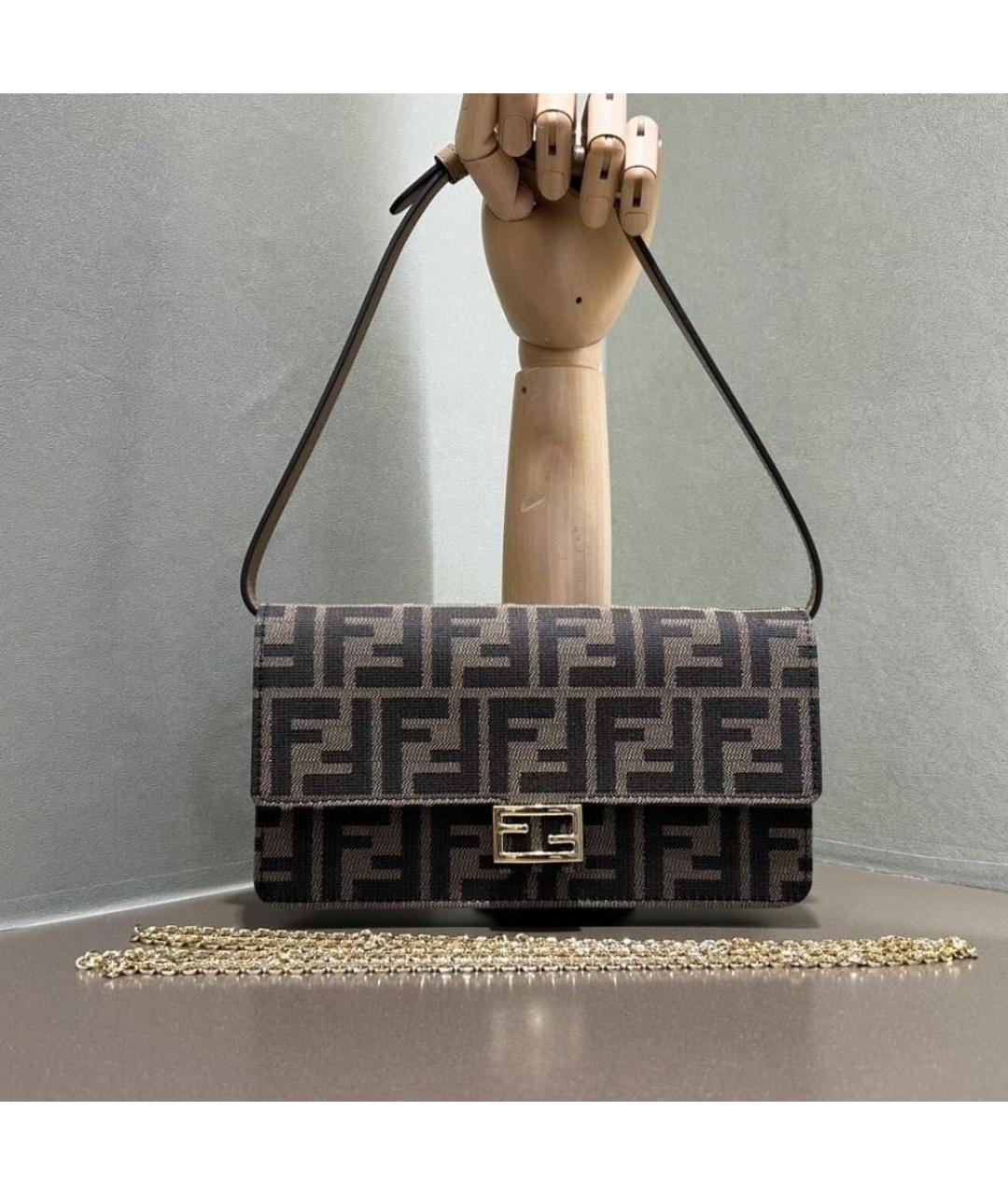 FENDI Коричневая сумка через плечо, фото 2