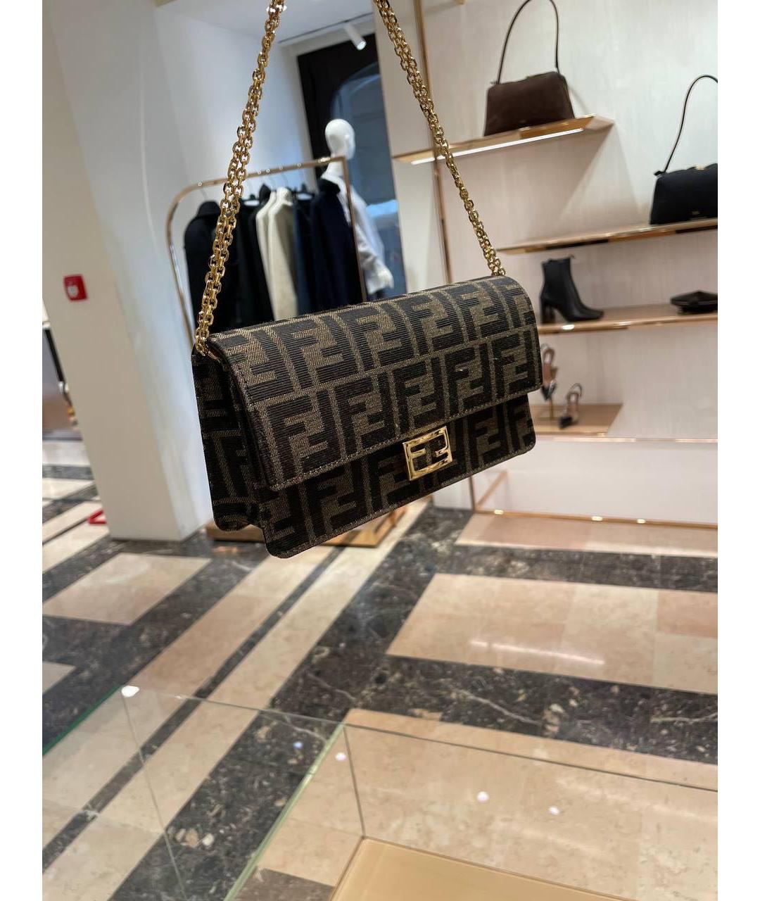 FENDI Коричневая сумка через плечо, фото 5