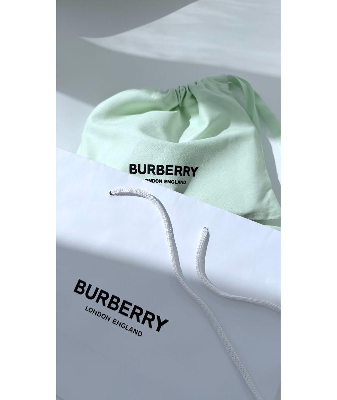 BURBERRY Черный кожаный кошелек, фото 8