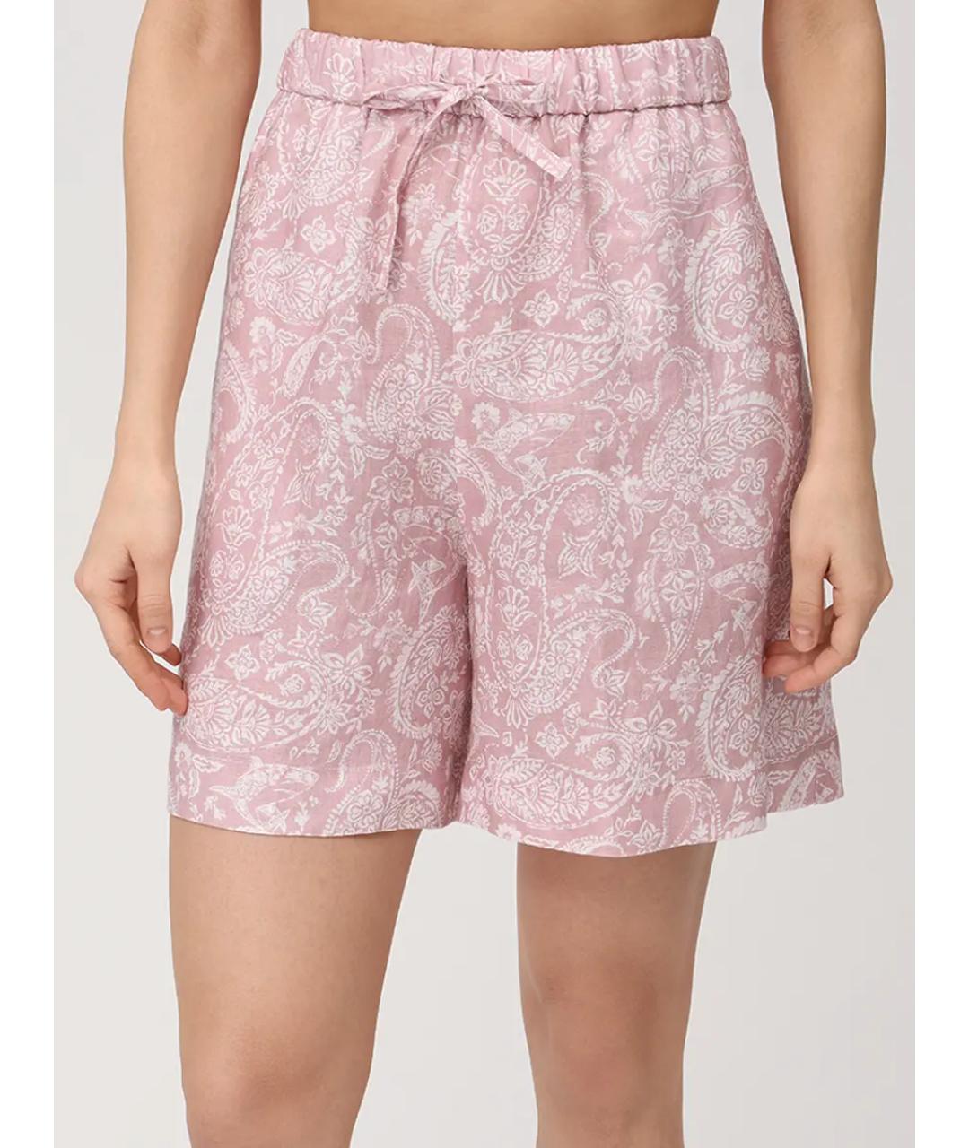 PAUL & SHARK Розовые льняные шорты, фото 4