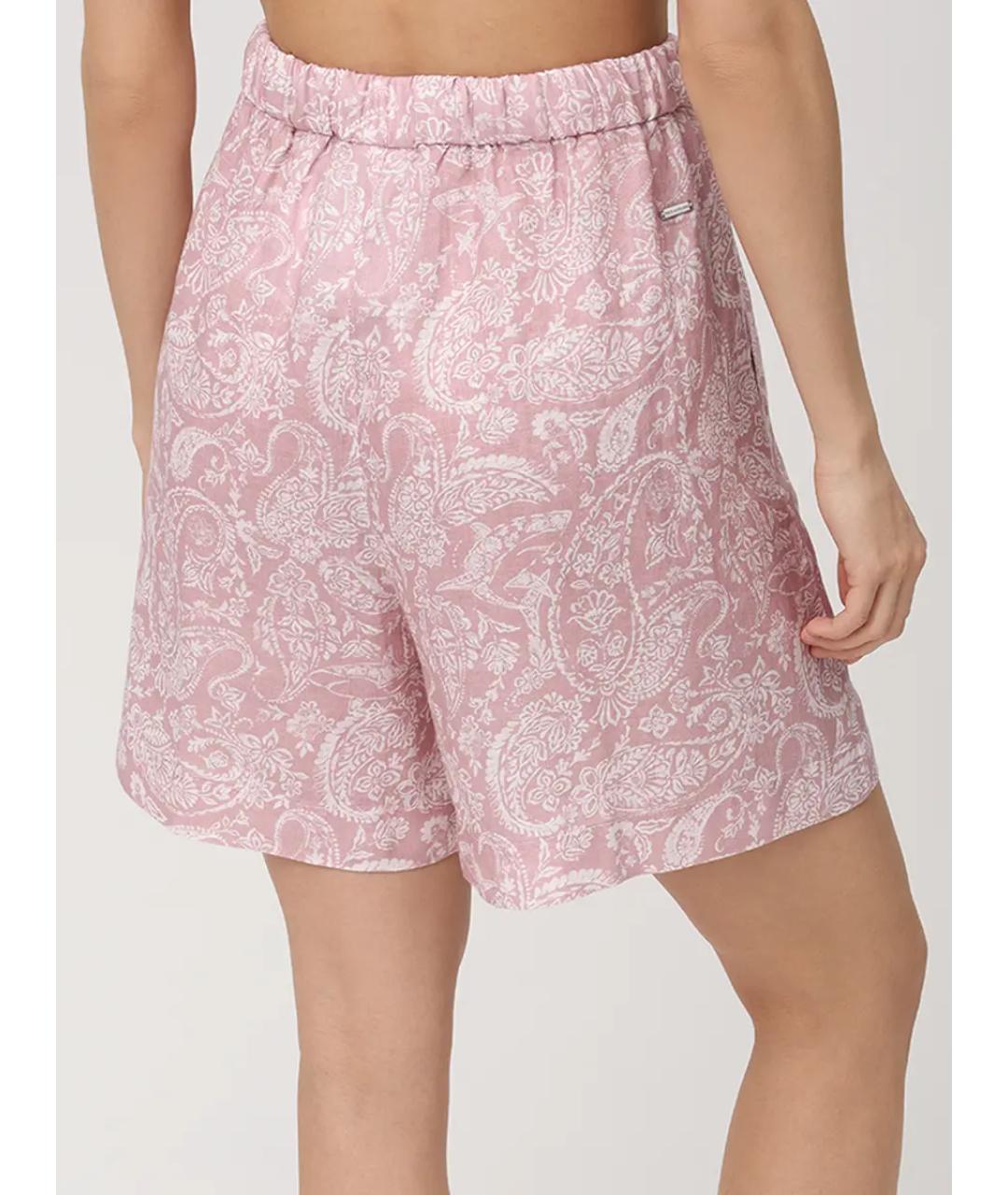 PAUL & SHARK Розовые льняные шорты, фото 3