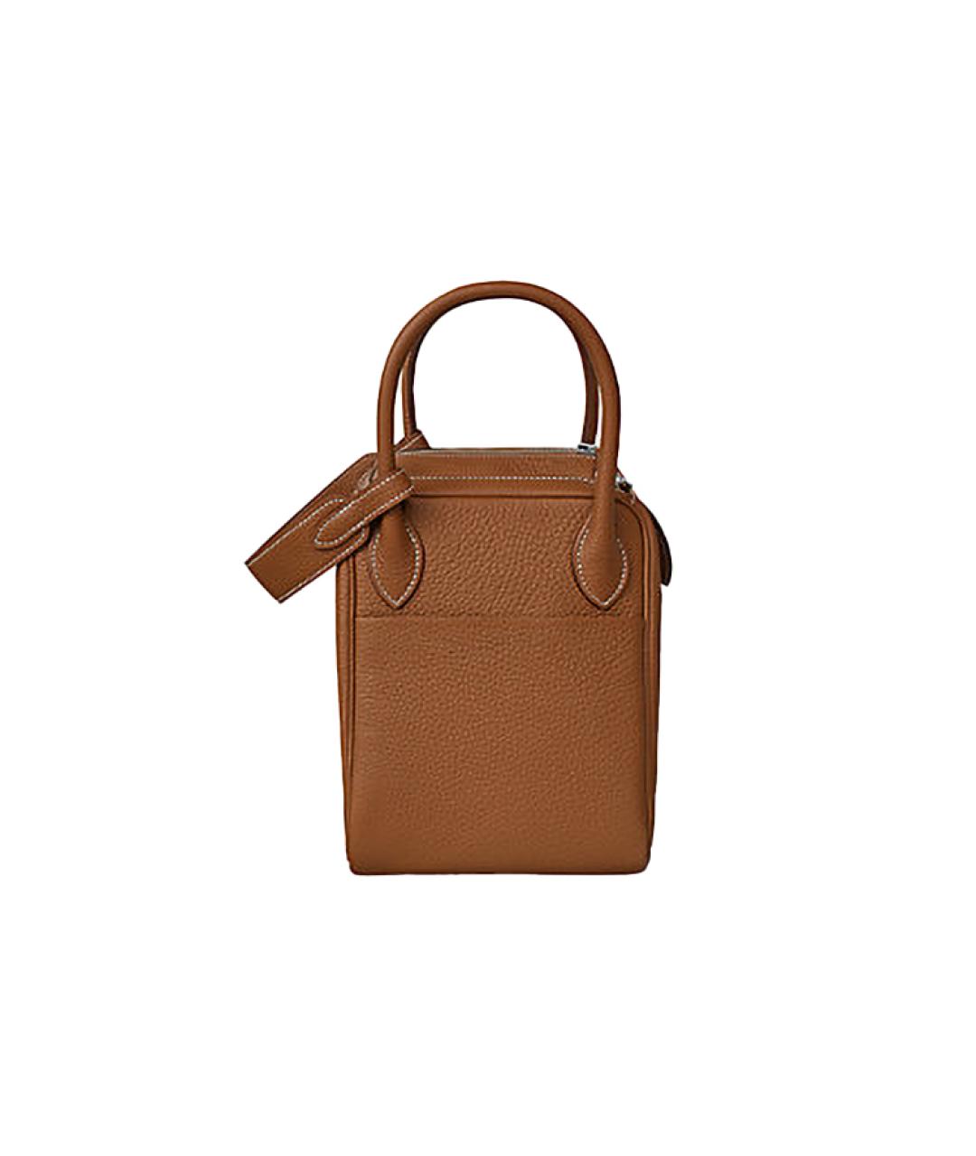 HERMES Коричневая кожаная сумка через плечо, фото 3